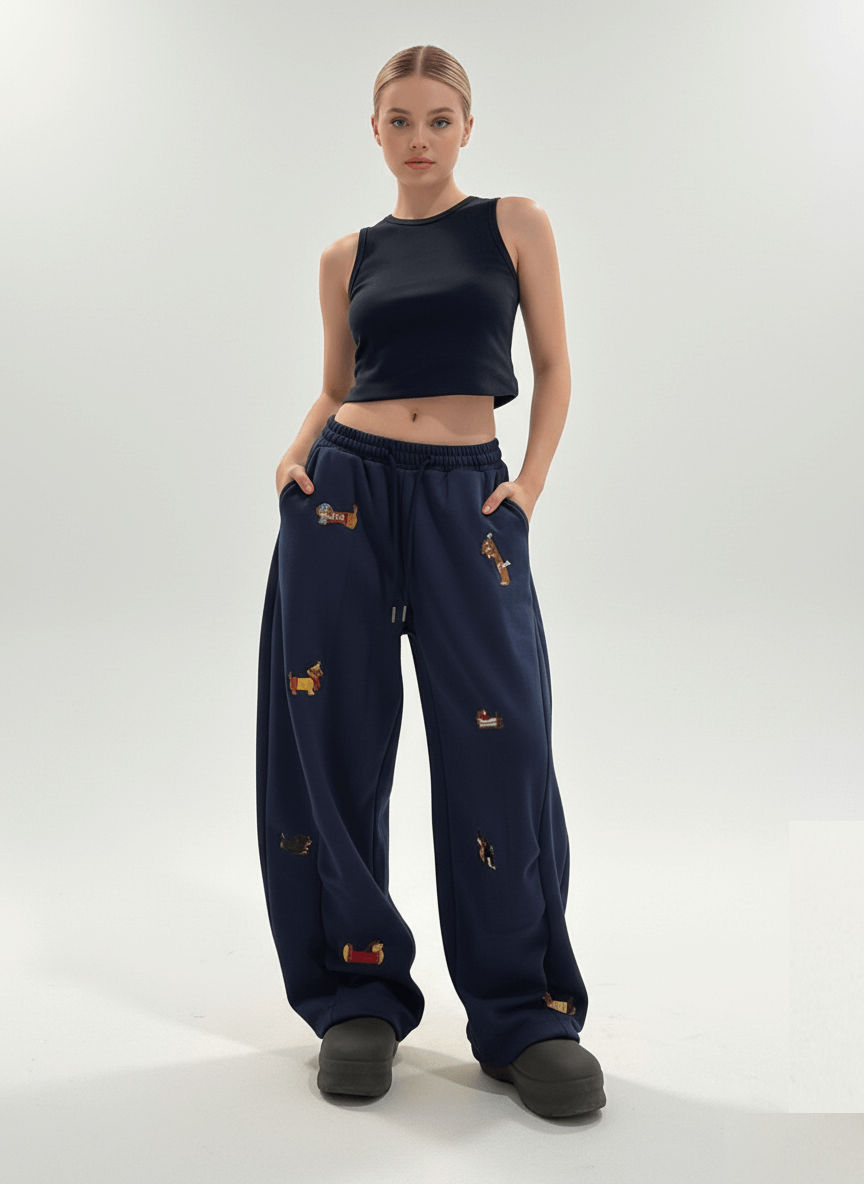 PawWave™ Embroidered Baggy Sweatpants