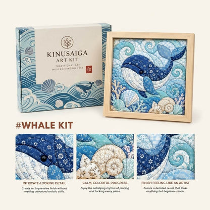 Japanese Kinusaiga Fabric Art Kit – Create Beautiful Fabric Art Without Sewing