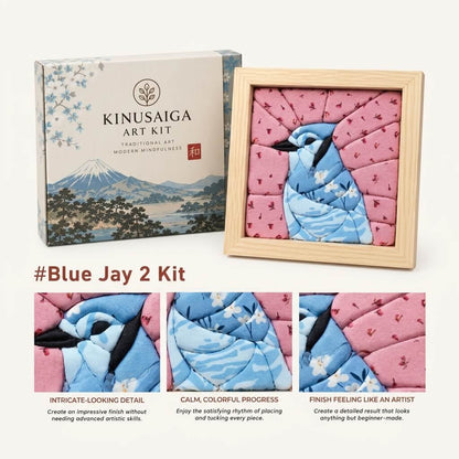 Japanese Kinusaiga Fabric Art Kit – Create Beautiful Fabric Art Without Sewing