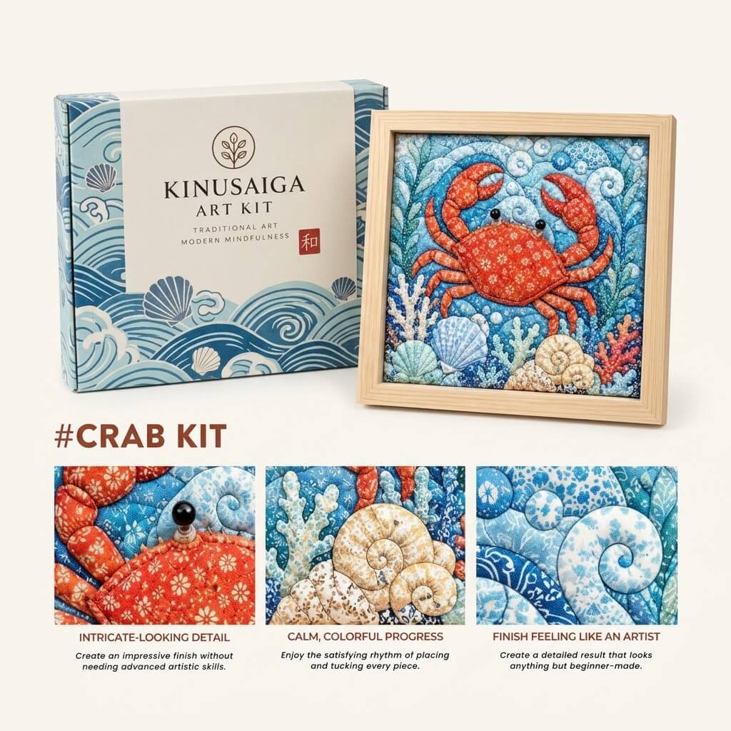 Japanese Kinusaiga Fabric Art Kit – Create Beautiful Fabric Art Without Sewing