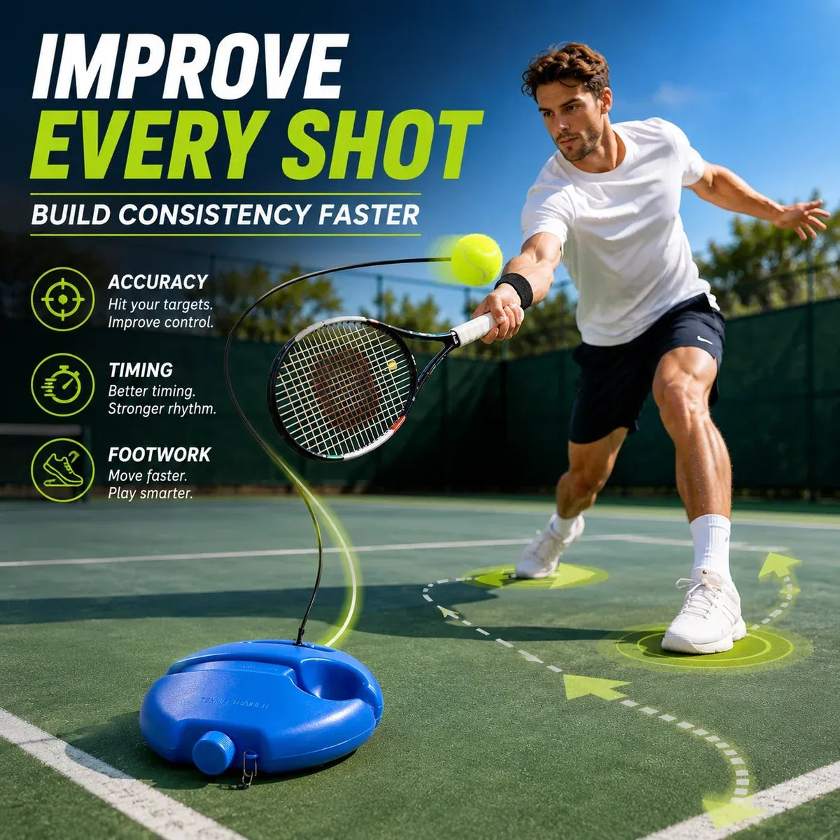 Tennis Trainer™ — Solo Tennis Training System