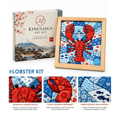 Japanese Kinusaiga Fabric Art Kit – Create Beautiful Fabric Art Without Sewing