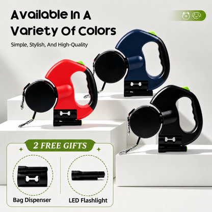DuoWalk™ — Dual Retractable Dog Leash for 2 Dogs