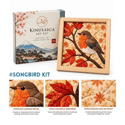 Japanese Kinusaiga Fabric Art Kit – Create Beautiful Fabric Art Without Sewing