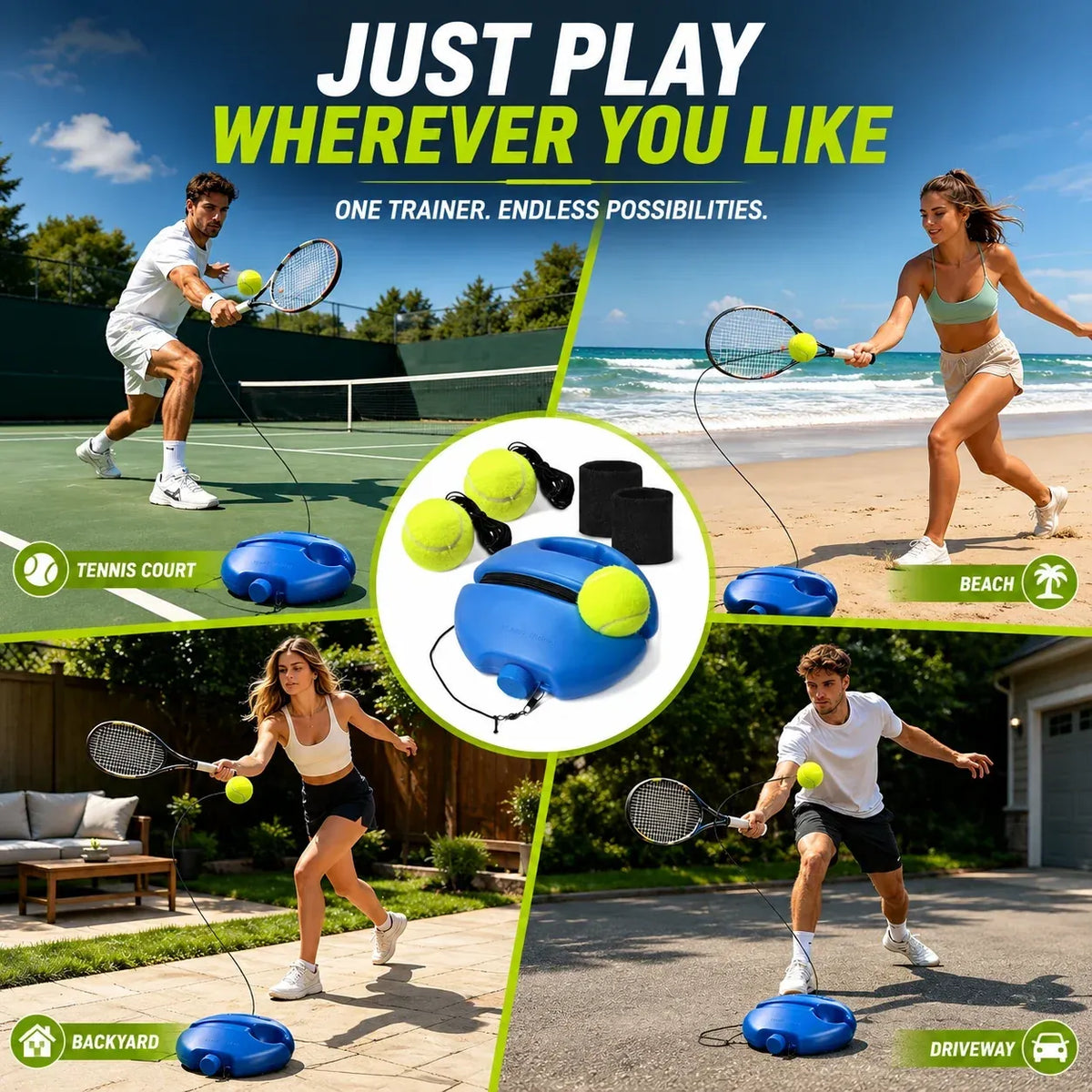 Tennis Trainer™ — Solo Tennis Training System