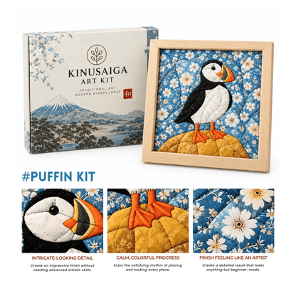 Japanese Kinusaiga Fabric Art Kit – Create Beautiful Fabric Art Without Sewing