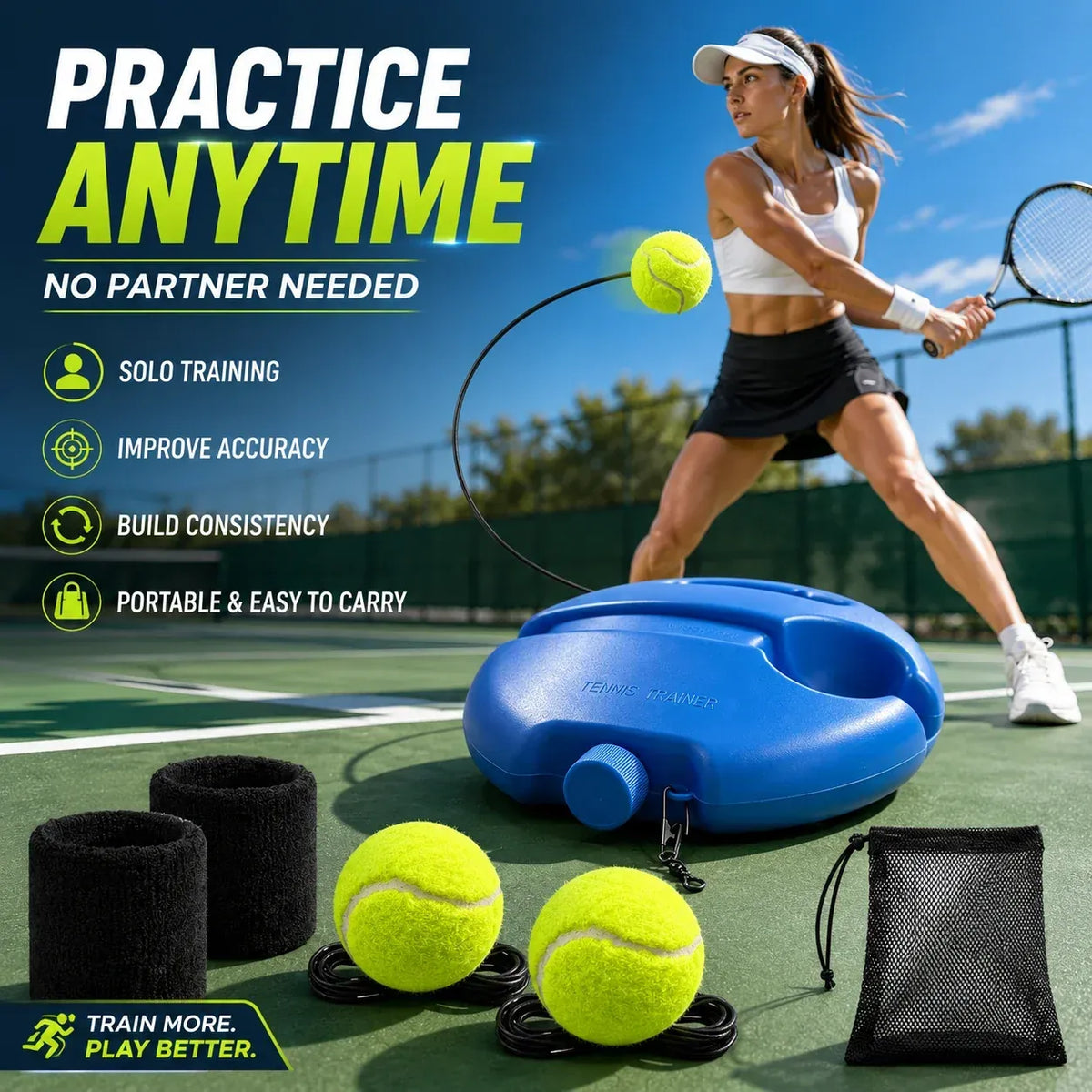 Tennis Trainer™ — Solo Tennis Training System