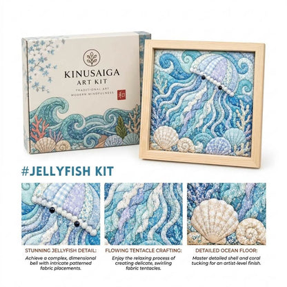 Japanese Kinusaiga Fabric Art Kit – Create Beautiful Fabric Art Without Sewing